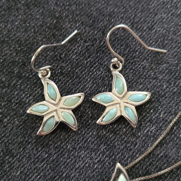 Larimar & Sterling Silver Set - Picture 3 of 6